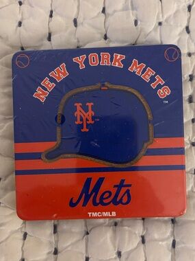 MLB New York Mets Blue and Orange Coaster Set